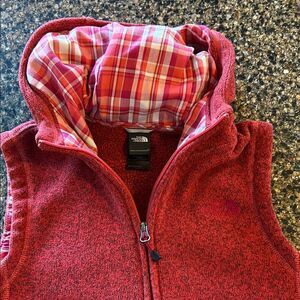 The North Face Red Hoodie Vest
